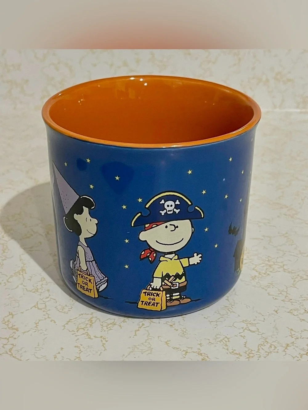 Peanuts Gang Coffee Mug Halloween Ceramic Charlie Brown Lucy Sally Pumpkin Cup